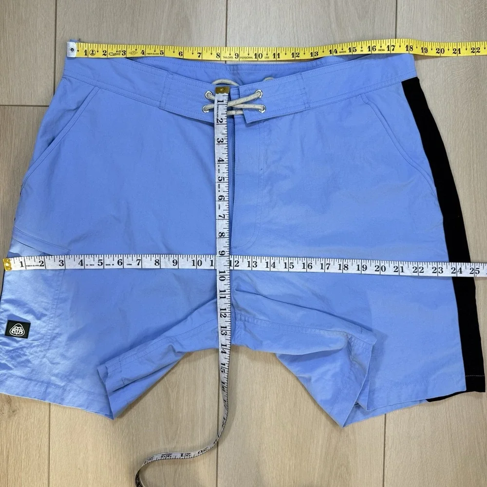 Y2K/VTG Brooks Brothers Country Club ProSport Blue Swim Trunks Mens W38 Nylon